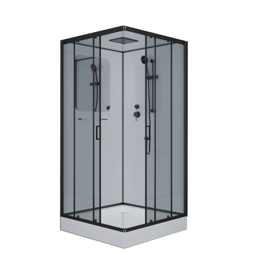 Душевая кабина Niagara Premium 69020134QBLACK 100х100 квадратная с крышей ориентация универсальная